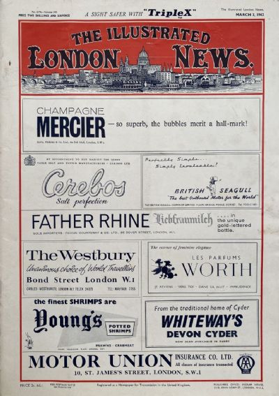 THE ILLUSTRATED LONDON NEWS - 3 March 1962, No 6396, Vol. 240