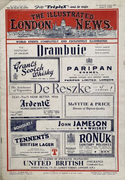 THE ILLUSTRATED LONDON NEWS - 9 June 1945, No 5538, Vol. 206