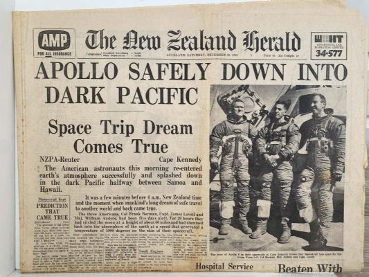 OLD NEWSPAPER: The New Zealand Herald, 28 December 1968 - Moon Mission Special