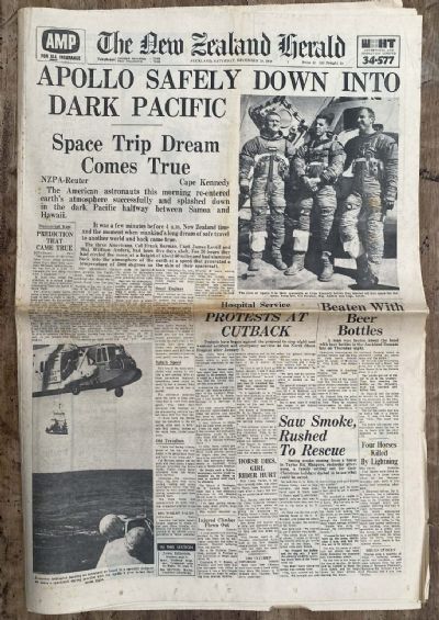 OLD NEWSPAPER: The New Zealand Herald, 28 December 1968 - Moon Mission Special
