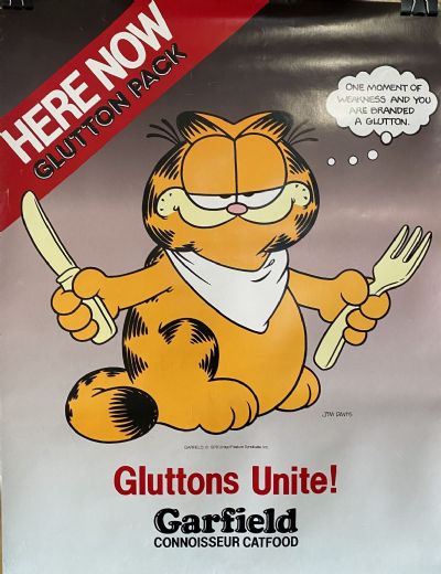 VINTAGE POSTER: Garfield Connoisseur Cat Food 1978