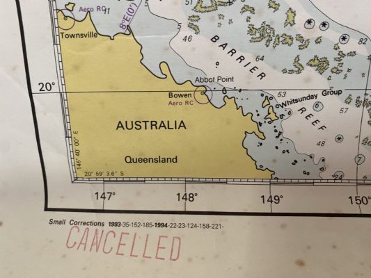 VINTAGE NAUTICAL CHART: Coral and Solomon Seas and adjacent Seas NZ14604 1980