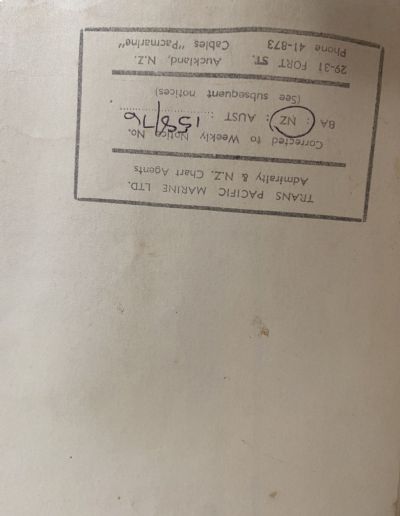 VINTAGE NAUTICAL CHART: Approaches to Auckland NZ532 1975