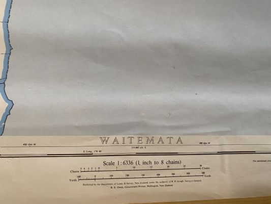 VINTAGE CADASTRAL MAP: Waitemata NZMS189A 1967