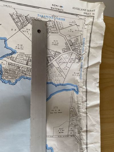 VINTAGE CADASTRAL MAP: Waitemata NZMS189A 1967