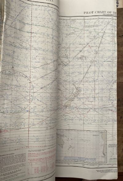 VINTAGE ATLAS OF PILOT CHARTS: South Pacific and Indian Oceans