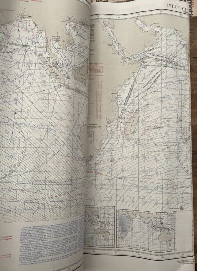 VINTAGE ATLAS OF PILOT CHARTS: South Pacific and Indian Oceans