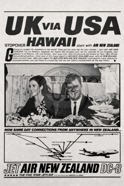 VINTAGE POSTER: Air New Zealand 1966