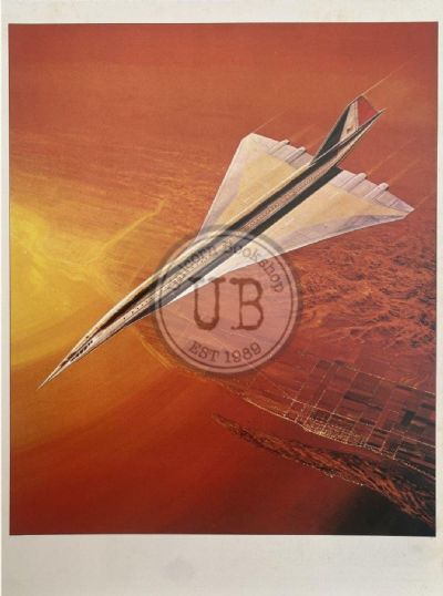 VINTAGE POSTER: Early rendition of a Concorde