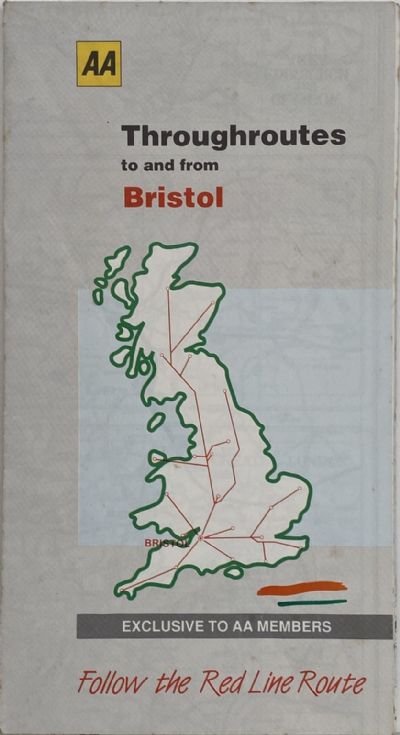 AA ROAD MAP: Throughroutes to and from Bristol