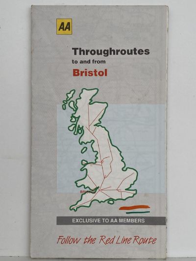 AA ROAD MAP: Throughroutes to and from Bristol