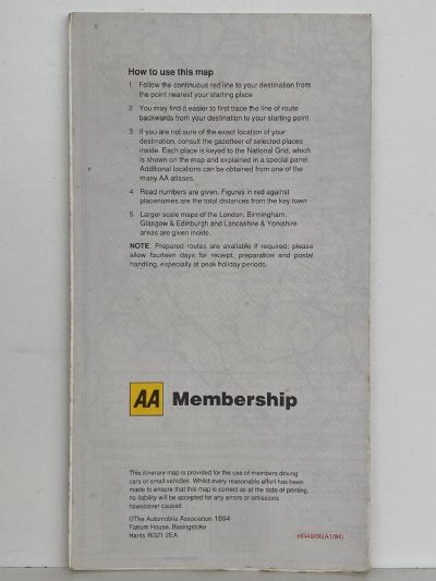 AA ROAD MAP: Throughroutes to and from Bristol