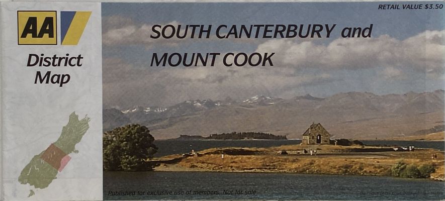 AA ROAD MAP: South Canterbury and Mount Cook District