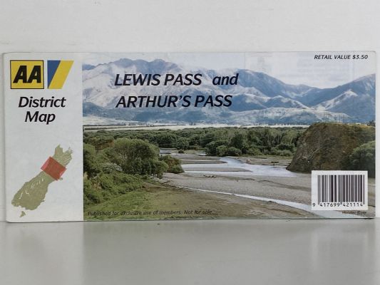 AA ROAD MAP: Lewis Pass and Arthur's Pass District
