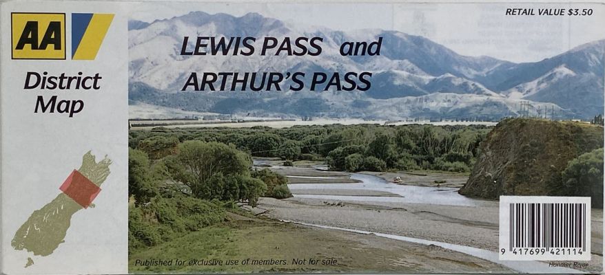 AA ROAD MAP: Lewis Pass and Arthur's Pass District