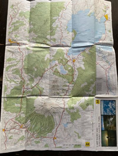 AA ROAD MAP: Lake Taupo and Tongariro National Park