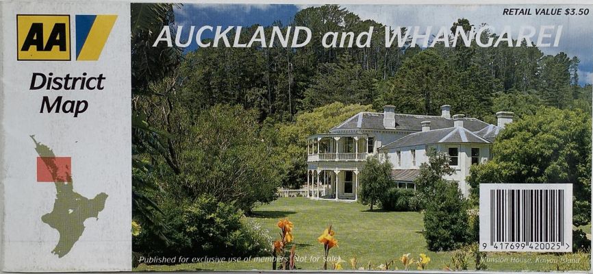 AA ROAD MAP: Auckland and Whangarei District