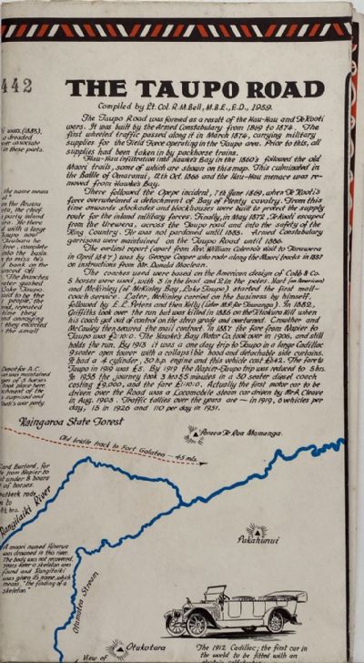 VINTAGE MAP: The Taupo Road