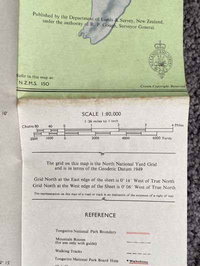 VINTAGE MAP: Tongariro National Park