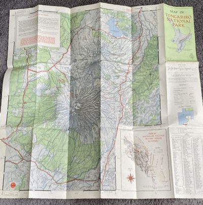 VINTAGE MAP: Tongariro National Park