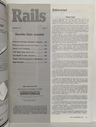 RAILS: New Zealand's Rail Transport Journal - December 1986