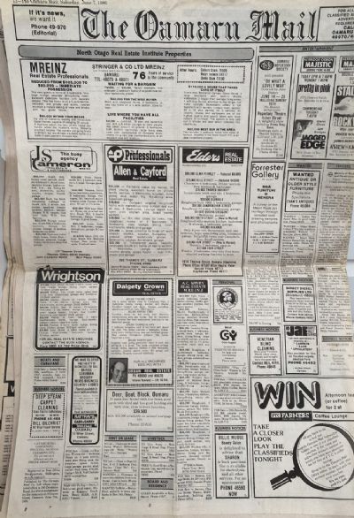 OLD NEWSPAPER: The Oamaru Mail - Saturday, 7 June 1986