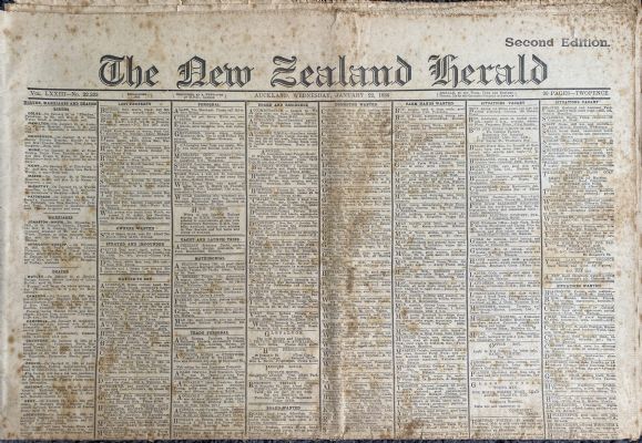 OLD NEWSPAPER: The New Zealand Herald - Wednesday, 22 January 1936