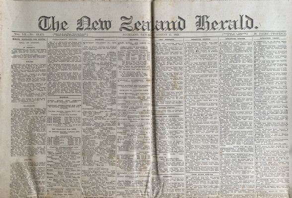 OLD NEWSPAPER: The New Zealand Herald - Saturday, 11 August 1923