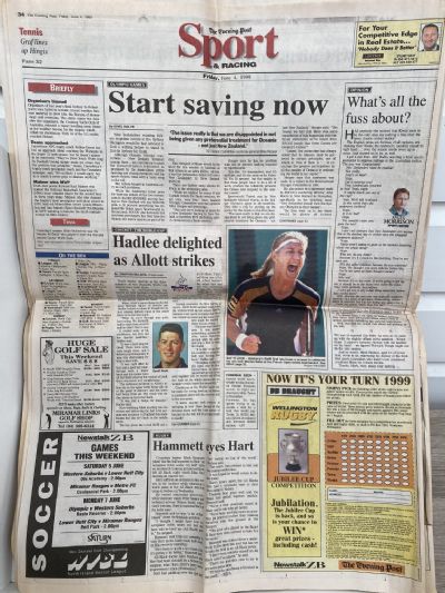 OLD NEWSPAPER: The Evening Post, Wellington - Friday, 4 June 1999