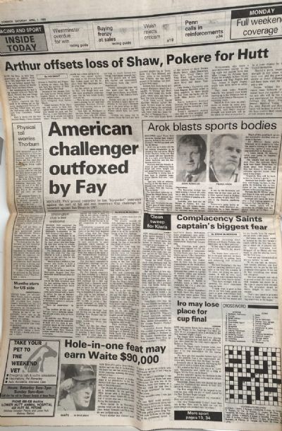 OLD NEWSPAPER: The Dominion, Wellington - Saturday, 1 April 1989