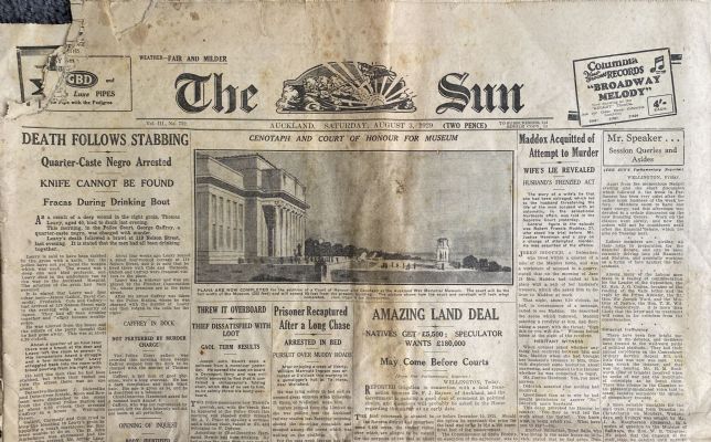 OLD NEWSPAPER: The Auckland Sun - Saturday, 3 August 1939