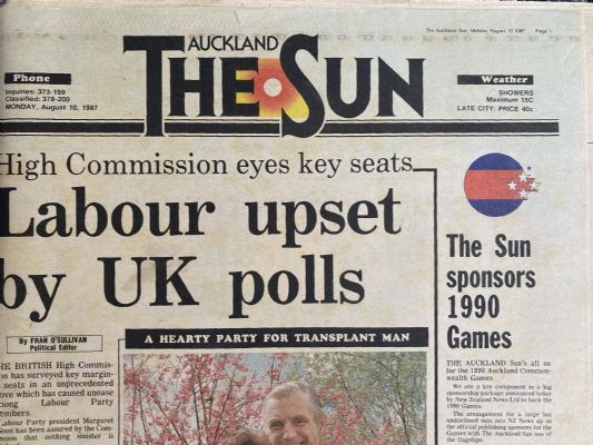 OLD NEWSPAPER: The Auckland Sun - 10 August 1987