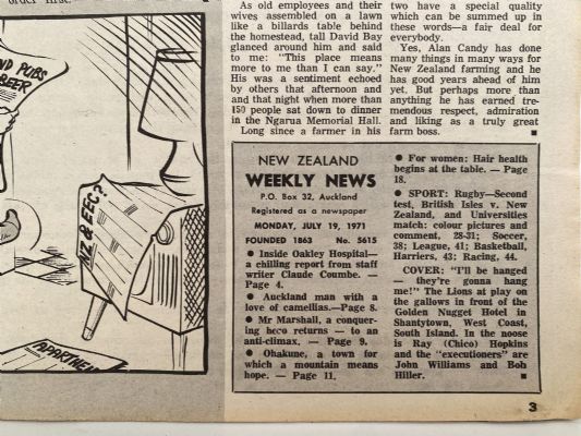 OLD NEWSPAPER: New Zealand Weekly News - No. 5615, 19 July 1971