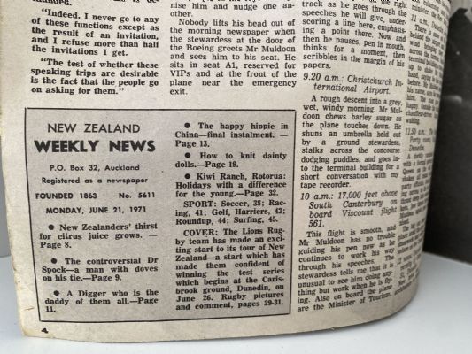 OLD NEWSPAPER: New Zealand Weekly News - No. 5611, 21 June 1971