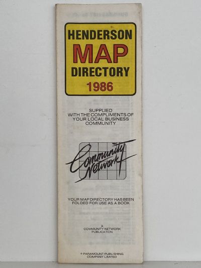 HENDERSON MAP DIRECTORY 1986