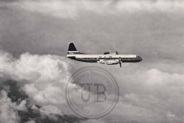 VINTAGE POSTER: TEAL Lockheed Electra 1950s