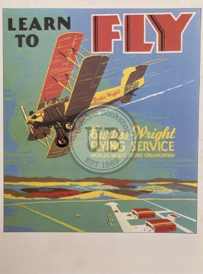 VINTAGE POSTER: Learn To Fly, Curtiss-Wright Flying Service 1930s