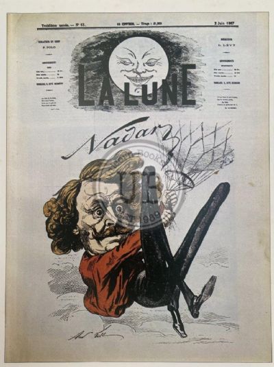 VINTAGE POSTER: La Lune 2 June 1867 - Nadar