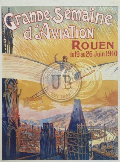 VINTAGE POSTER: Grande Semaine d'Aviation June 1910
