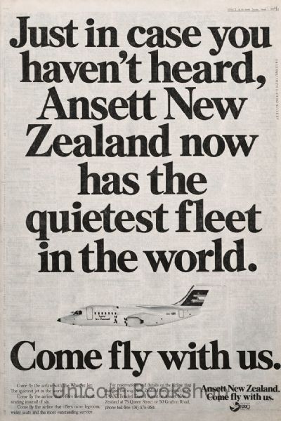 VINTAGE NEWSPAPER ADVERT: Ansett Airlines New Zealand 1990