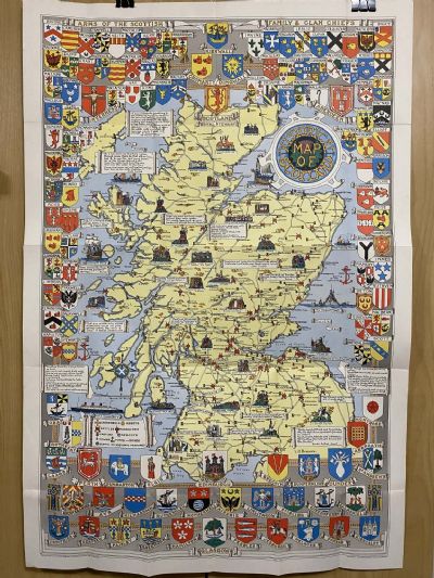 VINTAGE MAP: Historic Map of Scotland 1952