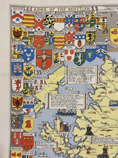 VINTAGE MAP: Historic Map of Scotland 1952
