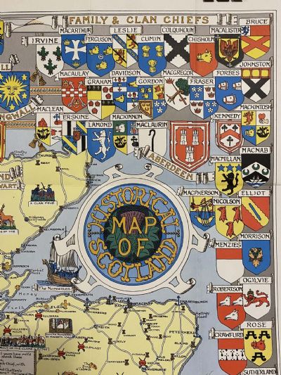 VINTAGE MAP: Historic Map of Scotland 1952