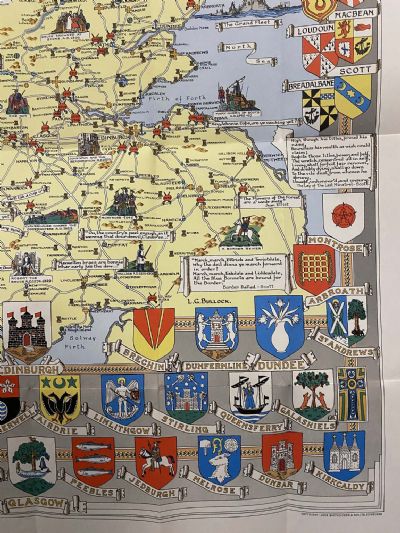 VINTAGE MAP: Historic Map of Scotland 1952