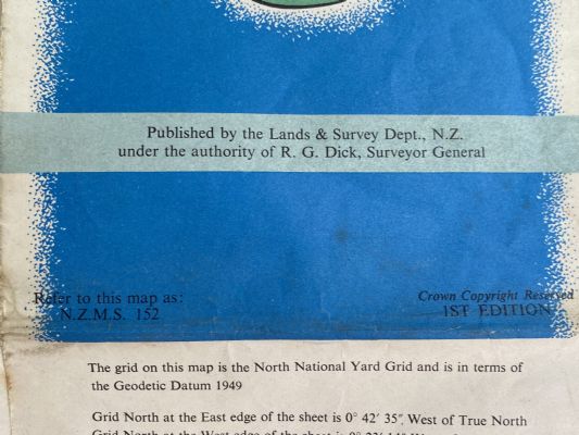 VINTAGE MAP: Rotorua Lakes 1950s