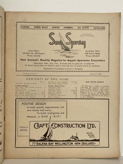 VINTAGE MAGAZINE: Sea Spray: April 1946 - Vol. 1, No. 5