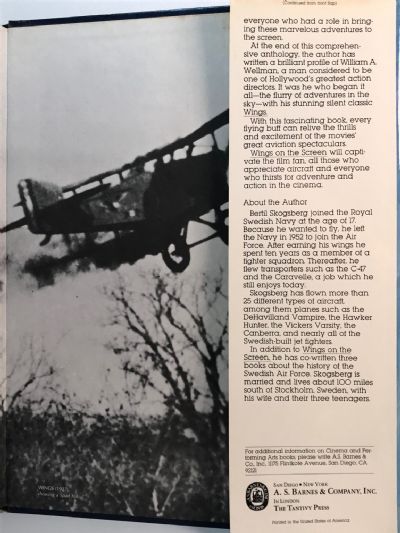 WINGS ON THE SCREEN: A Pictorial History of Air Movies