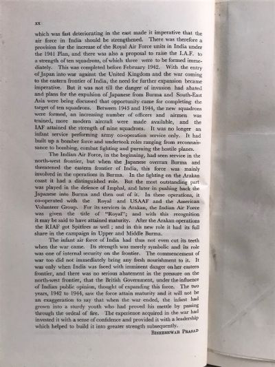 OFFICIAL HISTORY OF THE INDIAN ARMED FORCES IN THE SECOND WORLD WAR 1939-45