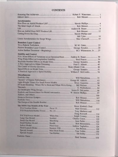 TWENTY-SEVENTH ANNUAL SYMPOSIUM: Of the National Free Flight Society 1994