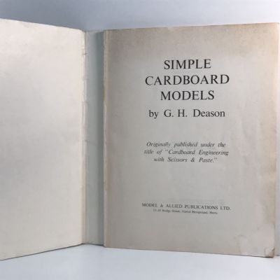 SIMPLE CARDBOARD MODELS